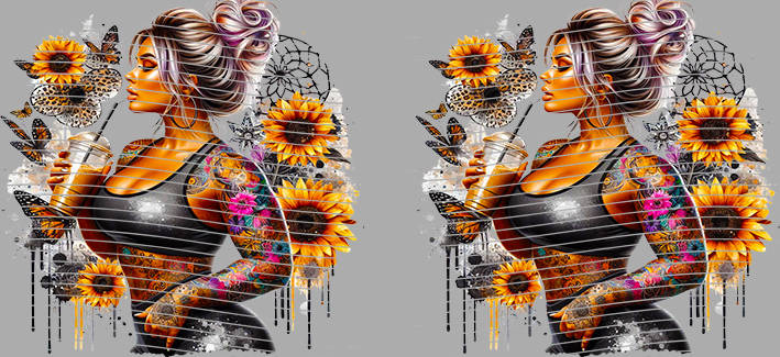 16oz Sunflower Girl-SU-531